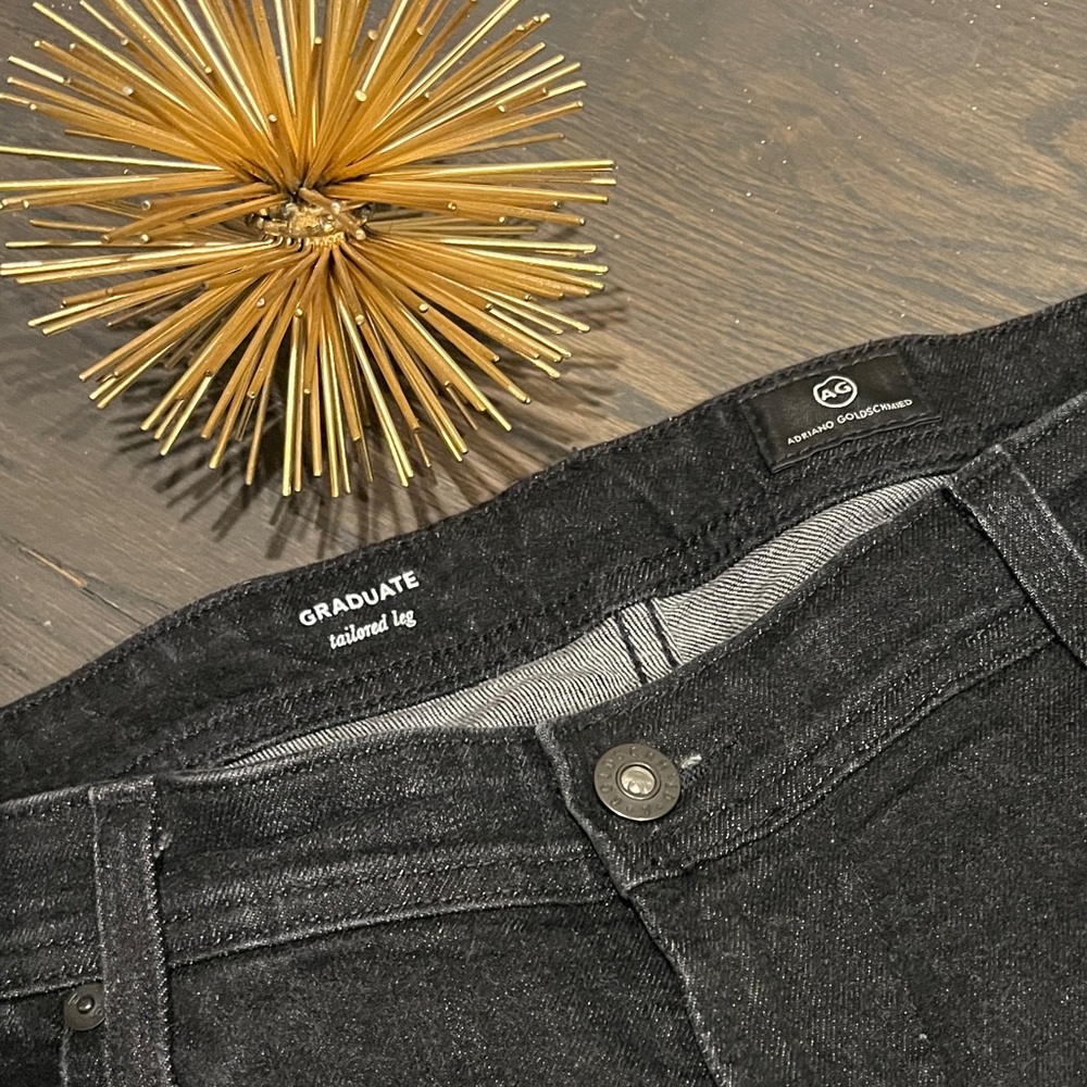 AG Adriano Goldschmeid Mens Jeans Graduate Black Tailored Leg 36x34 - Picture 3 of 7